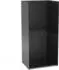 Teileplus24 BHS9 Kaminholzregal Metall, freistehend, Innen/Außen (BHS9-BLK)
