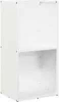 vidaXL Brennholzregal Wei&szlig; 40x30x80 cm Kaltgewalzter Stahl