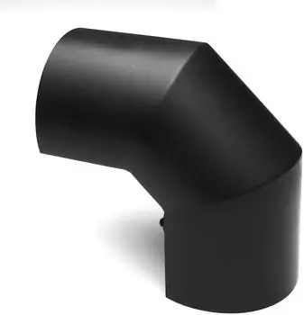 raik Rauchrohrbogen Thermoschild doppelt 90° DN130 schwarz (SH122-130-sw)