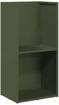 vidaXL Brennholzregal Olivgr&uuml;n 40x30x80cm Kaltgewalzter Stahl (864190)