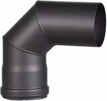 FireFix R80/B90 Pelletofenrohr-Bogen Stahl 80mm 90&deg; schwarz (R80/B90)