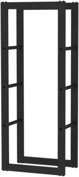 toboli Kaminholzregal Metall Schwarz 100x25x40cm (63511)