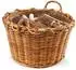 kobolo Kaminholzkorb Rattan Lacak mit abnehmbarem Leinenstoff, braun