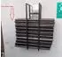 QUICK STAR Kaminholzregal Wandregal Metall 25x25x90cm (47497)