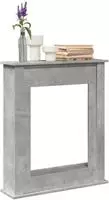 vidaXL Kaminumrandung Betongrau 75x20x87,5 cm Holzwerkstoff