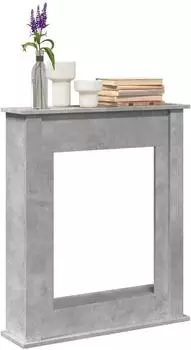vidaXL Kaminumrandung Holzwerkstoff Betongrau 75x20x87,5cm (854583)