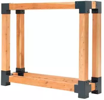 Westmann Kaminholzregal Michel L L&auml;rchenholz 138x40x120cm (93738343-0)