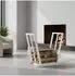 Relaxdays Kaminholzregal V-Design Metall weiß 62x35x55,5cm (10051695_49)