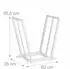 Relaxdays Kaminholzregal V-Design Metall weiß 62x35x55,5cm (10051695_49)