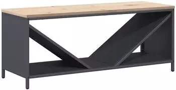 vidaXL Brennholzregal mit Holzplatte anthrazit 100,5x35,5x40cm (864257)