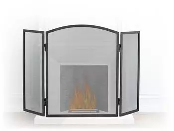 Relaxdays Kaminschutzgitter faltbar, 3-teilig, Stahl, 62x96cm, schwarz (10022304)