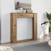 vidaXL Kaminumrandung Artisan-Eiche 100x20x100 cm Holzwerkstoff
