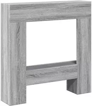 vidaXL Kaminumrandung Grau Sonoma 81x18x82cm Holzwerkstoff (854603)