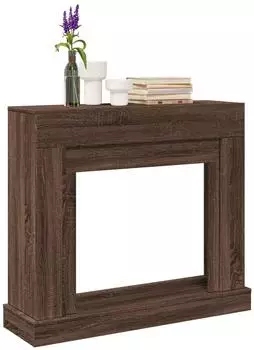 vidaXL Kaminumrandung Holzwerkstoff braune Eichen-Optik 100x30x87,5cm (854568)