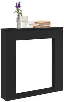 vidaXL Kaminumrandung Schwarz 100x20x100cm Holzwerkstoff (854572)