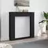 vidaXL Kaminumrandung Schwarz 100x20x100cm Holzwerkstoff (854572)