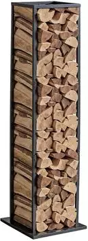 VEVOR Kaminholzregal Stahl pulverbeschichtet 33x32x112cm, 45,4kg Tragkraft