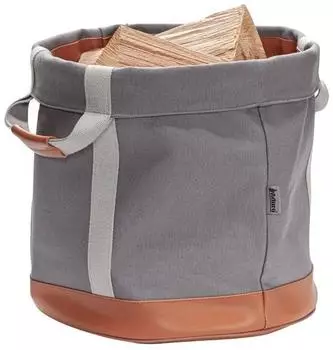 Aduro Proline Kaminholztasche Stoff, grau, Ø35cm H40cm