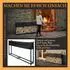 V2Aox Kaminholzregal Metall mit Abdeckung 200x115cm Anthrazit