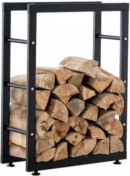 CLP Kaminholzst&auml;nder Keri V2 Metall schwarz 25x100x125cm (316495)