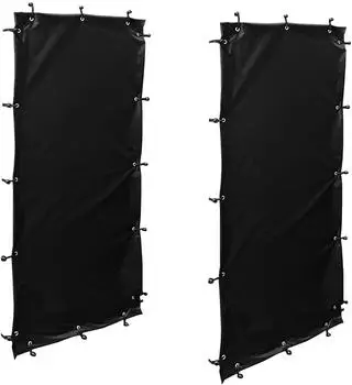 QUICK STAR Kaminholzregal Wetterschutz Seitlich 66x148cm 2 Seiten Polyester Schwarz (47439)