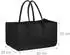 Relaxdays Kaminholztasche aus Filz, faltbar, schwarz, 25x25x50cm, 4er-Set