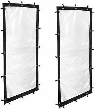QUICK STAR Wetterschutz-Set Seitlich PVC Transparent 66x148cm f&uuml;r Kaminholzregal 70x185cm (40079)