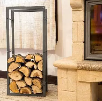 DanDiBo Kaminholzregal Metall 100cm Grau (80003)