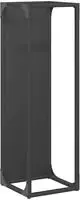 vidaXL Brennholzregal Schwarz 25x25x80 cm Kaltgewalzter Stahl