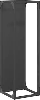 vidaXL Brennholzregal schwarz 25x25x80cm Kaltgewalzter Stahl (864263)