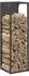 vidaXL Brennholzregal schwarz 25x25x80cm Kaltgewalzter Stahl (864263)