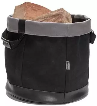 Aduro Proline Kaminholztasche Stoff, schwarz, Ø35cm H40cm