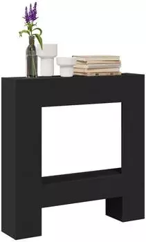 vidaXL Kaminsims schwarz 81x18x82cm Holzwerkstoff (854599)