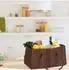 Relaxdays Kaminholztasche aus Filz, braun, 2er-Set
