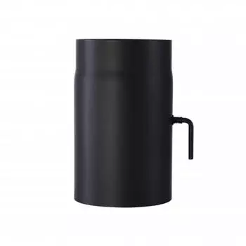 Kamino Flam Ofenrohr mit Drosselklappe, Stahl, schwarz, &Oslash;150&times;250mm (331840)
