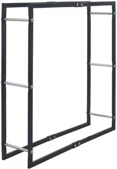 vidaXL Brennholzregal schwarz 100&times;25&times;100cm Stahl (286288)