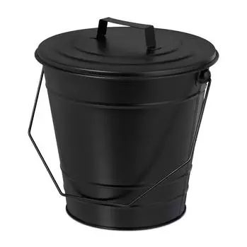 Relaxdays Ascheeimer mit Deckel 7L