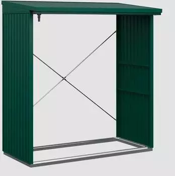 H&ouml;rmann EcoStar Trend-V Typ 2 Kaminholzregal Metall, moosgr&uuml;n (RAL6005)