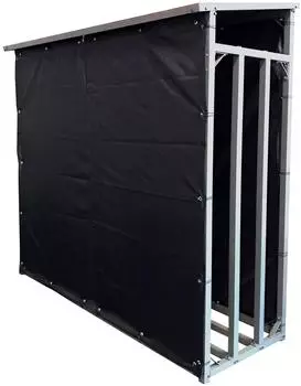 QUICK STAR Kaminholzregal Wetterschutz Front- und R&uuml;ckwand 185x70x185cm (47473)