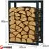 Schmidt Security Tools Kaminholzregal Metall, schwarz, 60x25x80cm (126369)