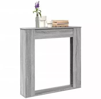 vidaXL Kaminumrandung grau Sonoma 100x20x100cm Holzwerkstoff (854576)