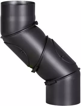 FireFix Universalofenrohr-Bogen &Oslash; 150mm schwarz (R150/UB)