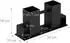 Relaxdays Holzstapelhilfe 6er-Set, beschichteter Stahl, schwarz