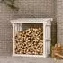 vidaXL Kaminholzregal 108x64,5x109cm Massivholz Kiefer weiß (822428)
