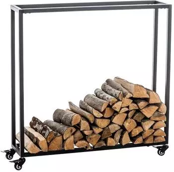 CLP Hetta Holzst&auml;nder Stahl, schwarz, 25x100x150cm
