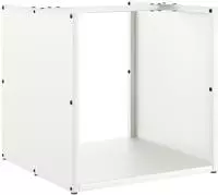 vidaXL Brennholzregal Wei&szlig; 40x40x40 cm Kaltgewalzter Stahl