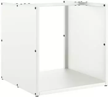 vidaXL Brennholzregal wei&szlig; 40x40x40cm Kaltgewalzter Stahl (864238)