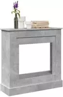 vidaXL Kaminumrandung Betongrau 90x30x90 cm Holzwerkstoff