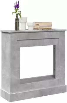 vidaXL Kaminumrandung betongrau 90x30x90cm Holzwerkstoff (854592)