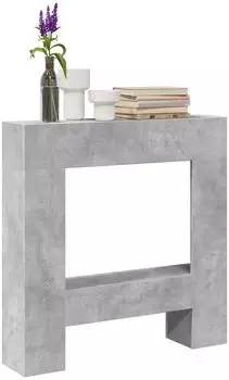 vidaXL Kaminumrandung betongrau 81x18x82cm Holzwerkstoff (854601)